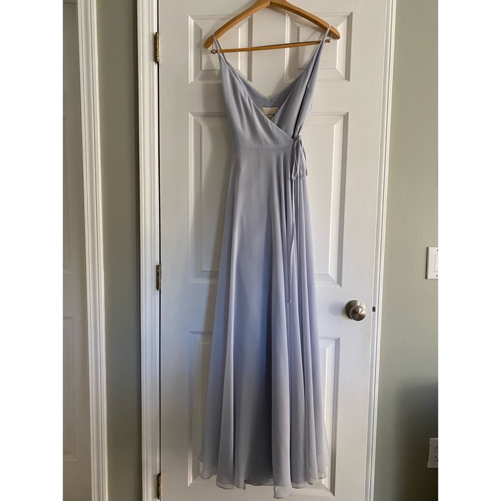 Jenny Yoo Tie Waist Bridesmaid Dress Whisper Blue